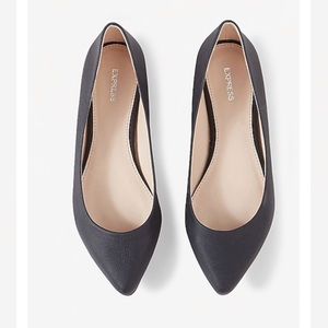 Express textured pointed toe flats
